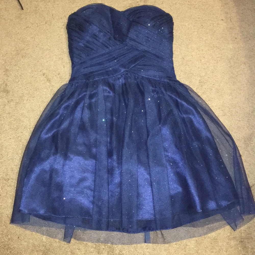 Sparkly strapless tulle dress